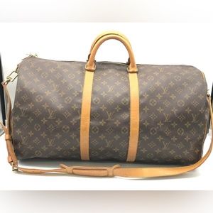Authentic Louis Vuitton monogram Keepall bandouliere 55